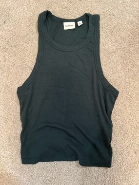 Aritzia tank top, dark green xs